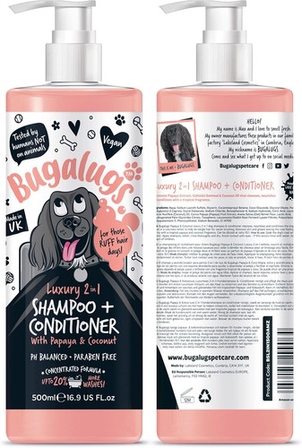 Bugalugs dog shampoo luxury - shampoo,
